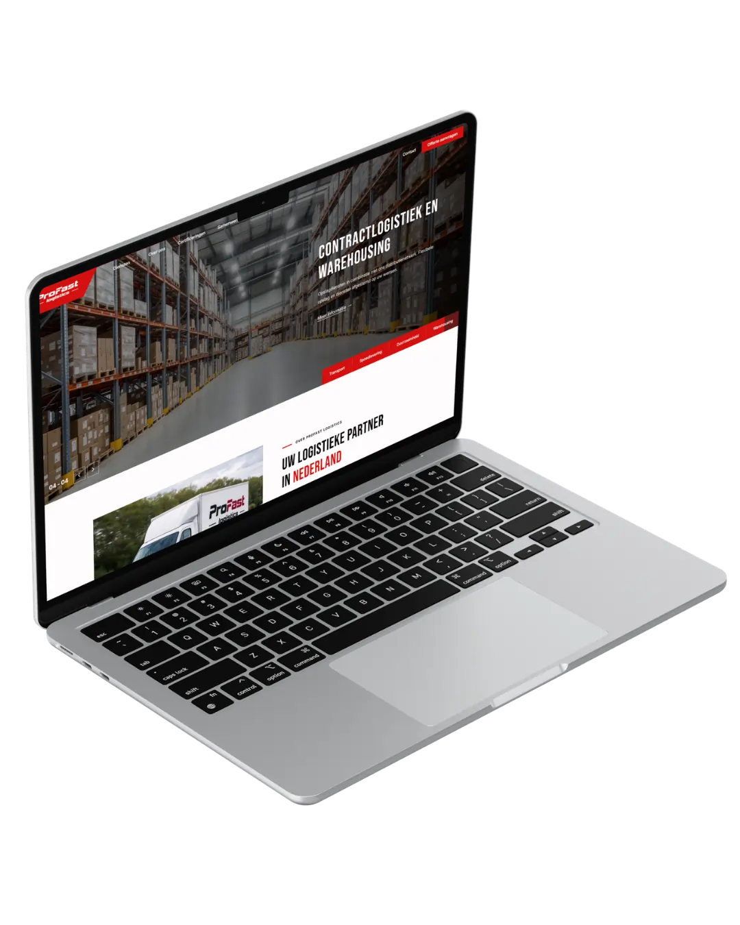 Maatwerk website voor Profast Logistics